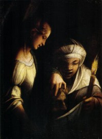 Картина автора Корреджо Антонио под названием Юдифь и служанка