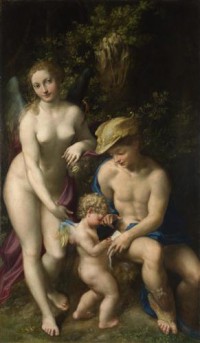 Картина автора Корреджо Антонио под названием Venus with Mercury and Cupid
