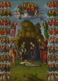 Картина автора Коста Лоренцо под названием The Adoration of the Shepherds with Angels