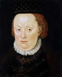 Картина автора Кранах Младший Лукас под названием Агнесса Анхальтская, жена Иоахима Эрнста, герцога Анхальт-Дессау