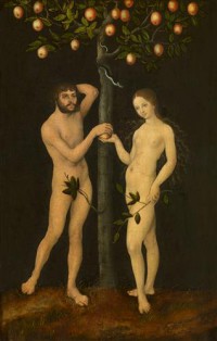 Картина автора Кранах Старший Лукас под названием Adam and Eve  				 - Адам и Ева