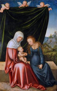 Картина автора Кранах Старший Лукас под названием Мадонна с младенцем и со св Анной