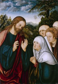 Картина автора Кранах Старший Лукас под названием Прощание Христа со Своей Матерью