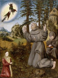 Картина автора Кранах Старший Лукас под названием Стигматизация св.Франциска