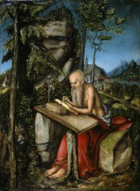 Картина автора Кранах Старший Лукас под названием Св.Иероним в скалистом пейзаже