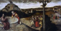 Картина автора Кранах Старший Лукас под названием Христос и самаритянка у источника