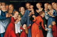 Картина автора Кранах Старший Лукас под названием Христос благословляет детей