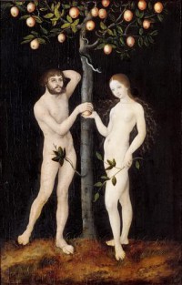 Картина автора Кранах Старший Лукас под названием Адам и Ева