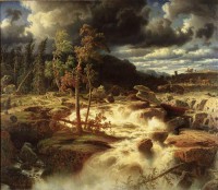 Картина автора Ларсон Маркус под названием Waterfall in Småland