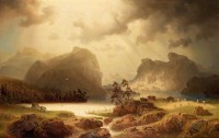 Картина автора Ларсон Маркус под названием Fjord landscape in Norway