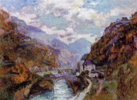 Картина автора Лебург Альберт под названием Saint Maurice (Valais)  				 - Сен-Морис