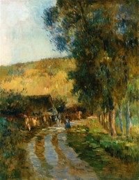 Картина автора Лебург Альберт под названием Road in the Vallee de L'Iton  				 - Дорога в долину Итона