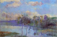 Картина автора Лебург Альберт под названием The Pond at Chalou-Moulineux, near Etampes  				 - Пруд в Шалу-Мулинё недалеко от Этампа