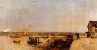 Картина автора Лебург Альберт под названием Port Scene, Rouen  				 - Портовая атмосфера, Руан