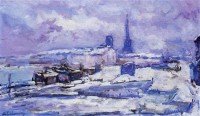 Картина автора Лебург Альберт под названием Rouen, Snow Effect  				 - Руан, снегопад