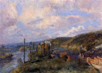 Картина автора Лебург Альберт под названием Near Rouen - the Cliffs of Saint-Adrien  				 - Скалы Святого Адриена близ Руана