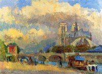 Картина автора Лебург Альберт под названием Notre Dame de Paris  				 - Собор Нотр дам де Пари