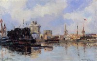 Картина автора Лебург Альберт под названием La Rochelle, the Harbor, Bright Sky  				 - Ла-Рошель, гавань, яркое небо