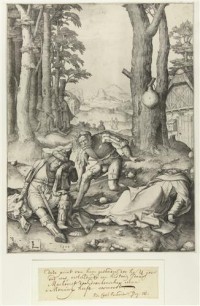 Картина автора Лейден Лукас под названием Магомет и монах Сергий