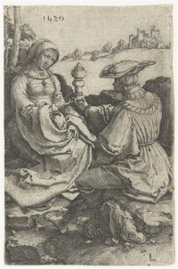 Картина автора Лейден Лукас под названием Господин и дама в пейзаже