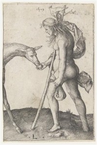 Картина автора Лейден Лукас под названием Молодая женщина с ланью