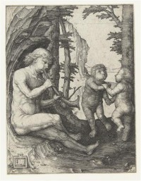 Картина автора Лейден Лукас под названием Мальчик с духовым инструментом