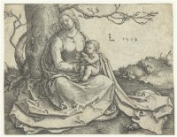 Картина автора Лейден Лукас под названием Мадонна с младенцем под деревом