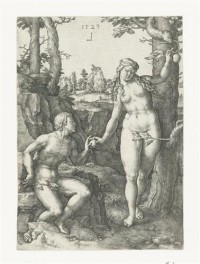 Картина автора Лейден Лукас под названием Адам и Ева