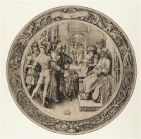 Картина автора Лейден Лукас под названием Круг Страстей Христовых, Христос перед Анной