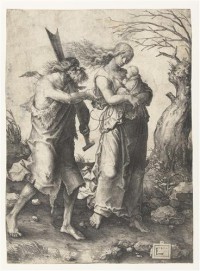 Картина автора Лейден Лукас под названием Адам и Ева после изгнания из рая