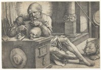 Картина автора Лейден Лукас под названием Святой Иероним в своем кабинете