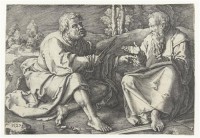 Картина автора Лейден Лукас под названием Святые Петр и Павел в пейзаже