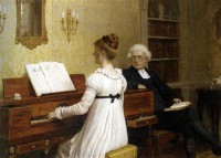 Картина автора Лейтон Эдмунд Блэр под названием The Piano Lesson