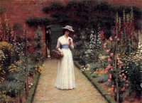 Картина автора Лейтон Эдмунд Блэр под названием Lady in a Garden