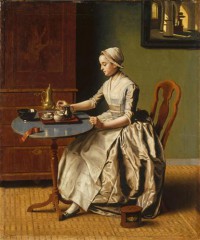 Картина автора Лиотар Жан Этьен под названием A Lady pouring Chocolate