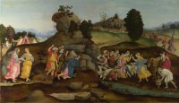 Картина автора Липпи Филиппо под названием Moses brings forth Water out of the Rock