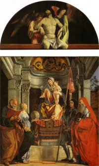Картина автора Лотто Лоренцо под названием pala di santa cristina