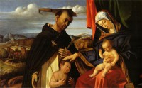 Картина автора Лотто Лоренцо под названием Madonna col Bambino