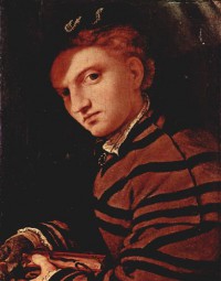 Картина автора Лотто Лоренцо под названием Portrait of a Young Man With a Book