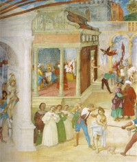 Картина автора Лотто Лоренцо под названием affreschi di trescore