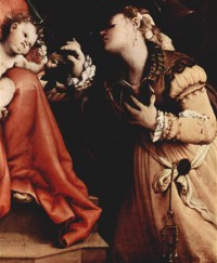 Картина автора Лотто Лоренцо под названием Mystische Hochzeit der Hl. Katharina von Siena