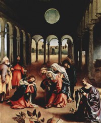 Картина автора Лотто Лоренцо под названием Christi Abschied von Maria