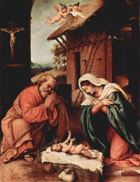 Картина автора Лотто Лоренцо под названием Christi Geburt