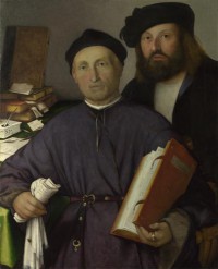 Картина автора Лотто Лоренцо под названием Giovanni Agostino della Torre and his Son, Niccolo
