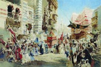 Картина автора Репродукции под названием Эскиз к картине Перенесение священного ковра из Мекки в Каир