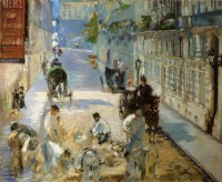 Картина автора Мане Эдуард под названием rue mosnier aux paveurs