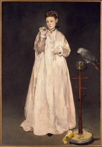 Картина автора Мане Эдуард под названием Молодая леди с попугаем