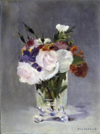 Картина автора Мане Эдуард под названием Цветы в хрустальной вазе