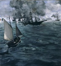 Картина автора Мане Эдуард под названием Battle of the Kearsarge and the Alabama