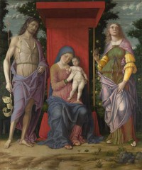 Картина автора Мантенья Андреа под названием The Virgin and Child with Saints